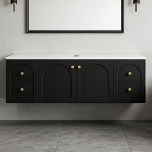 Stevie 1500mm Wall Hung Single Vanity with Stone Countertop